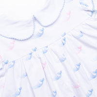 Watercolor Whales Dress, Blue