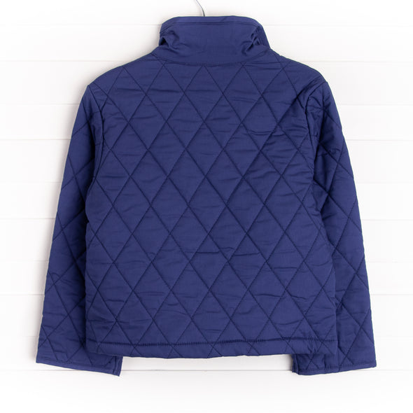 Quilted Coat, Navy