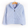 Quilted Coat, Blue
