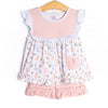 Jubilant Jumper Ruffle Short Set, Pink