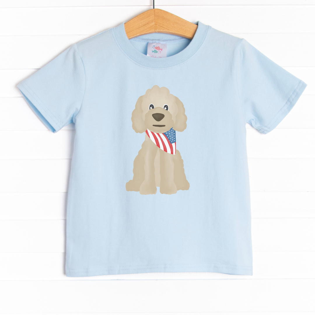 Girl's Yankee Doodle Graphic T-Shirt in Heather Gray Size YS (6-8) | Stitchy Fish