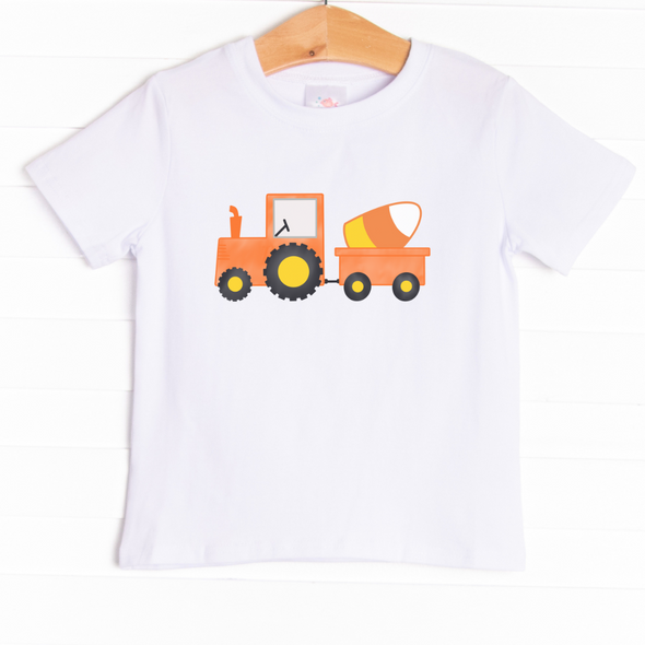 Candy Corn Tractor Graphic Tee