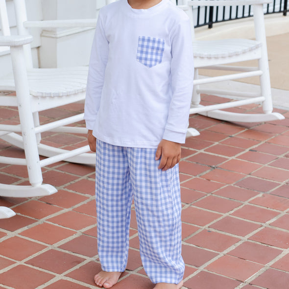 Benji Pant Set, Blue Check