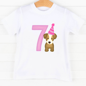 Party Pup 7th Birthday, Girls Graphic Tee