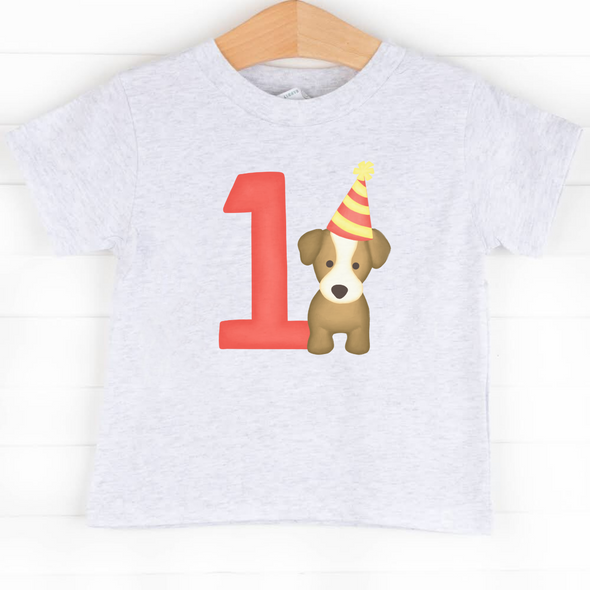 Party Pup 1st Birthday Boys Graphic Tee