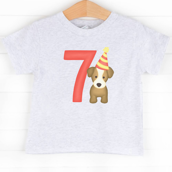 Party Pup 7th Birthday, Boys Graphic Tee
