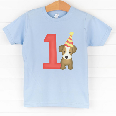 Party Pup 1st Birthday Boys Graphic Tee