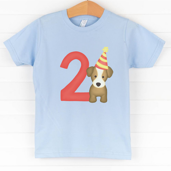 Party Pup 2nd Birthday, Boys Graphic Tee
