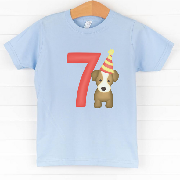 Party Pup 7th Birthday, Boys Graphic Tee