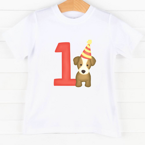 Party Pup 1st Birthday Boys Graphic Tee