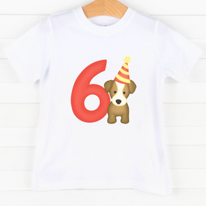 Party Pup 6th Birthday, Boys Graphic Tee