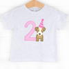 Party Pup 2nd Birthday, Girls Graphic Tee