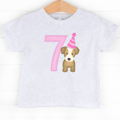 Party Pup 7th Birthday, Girls Graphic Tee