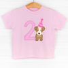 Party Pup 2nd Birthday, Girls Graphic Tee