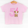 Party Pup 5th Birthday, Girls Graphic Tee