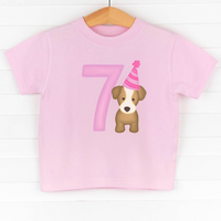Party Pup 7th Birthday, Girls Graphic Tee