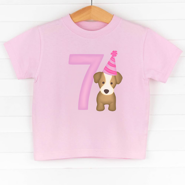 Party Pup 7th Birthday, Girls Graphic Tee