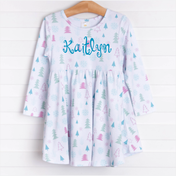 Winter Wonderland Dress, Pink Winter Wonderland Dress, Pink