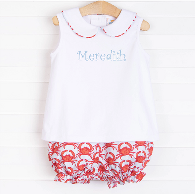 Crabby Cutie Bloomer Set, Red