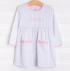 Josie Popover Dress, Pink Dot