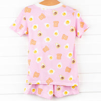Brunch Club Bamboo Pajama Short Set, Pink