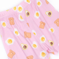 Brunch Club Bamboo Pajama Short Set, Pink