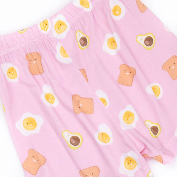 Brunch Club Bamboo Pajama Short Set, Pink