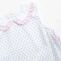 Bonnie Blue Dot Bloomer Set, Blue
