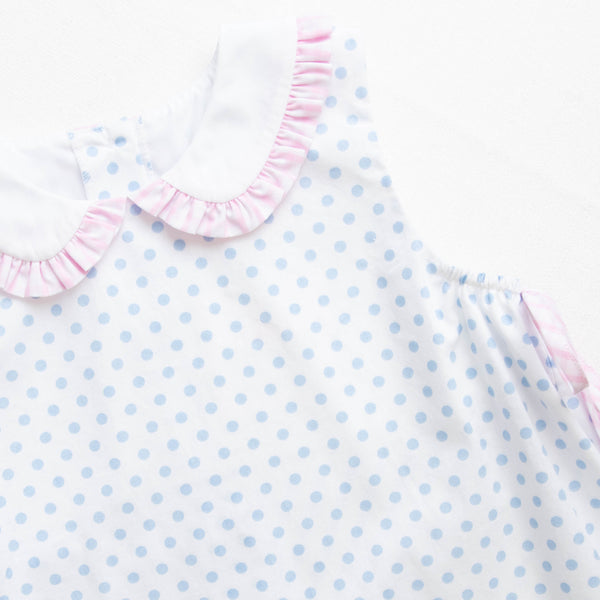 Bonnie Blue Dot Bloomer Set, Blue