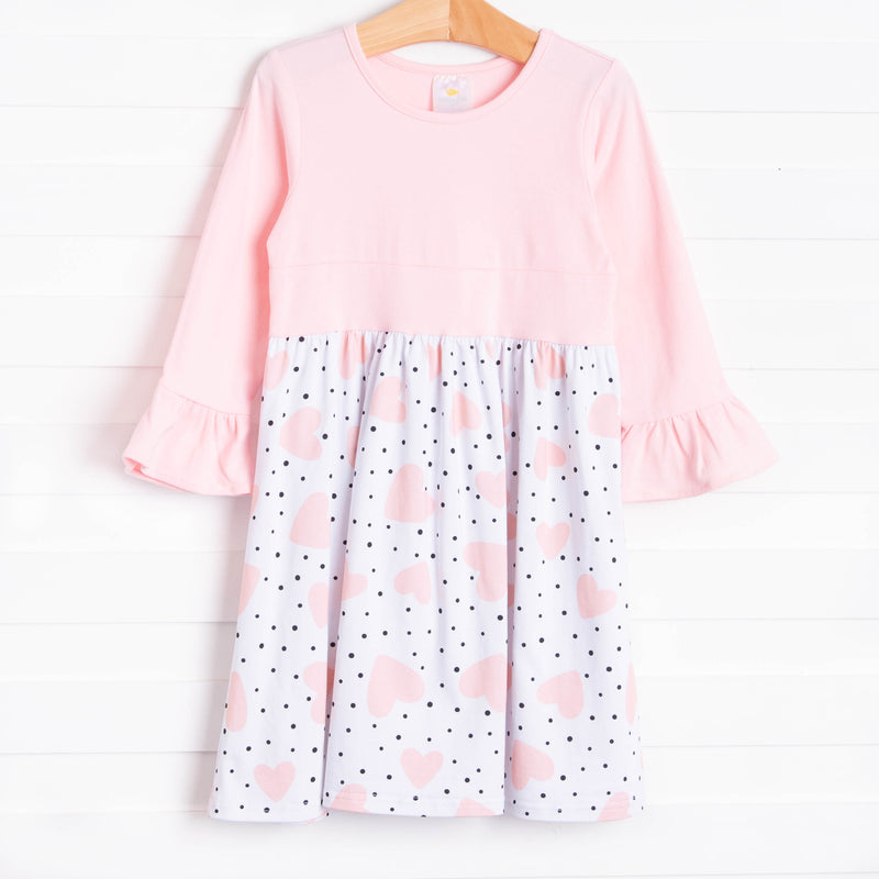 valentine pink dress Miss Valentine Ruffle Sleeve Dress, Light Pink – Stitchy Fish