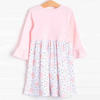 Miss Valentine Ruffle Sleeve Dress, Light Pink