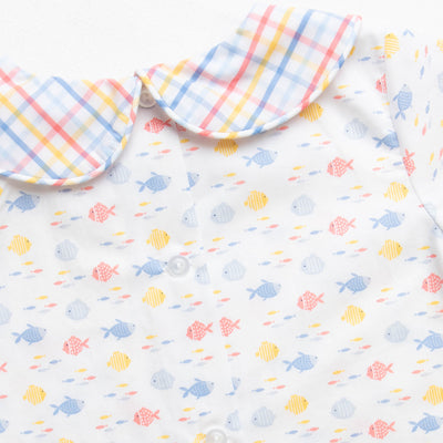 Fish Tales Short Set, Blue