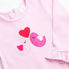 Love Birds Applique Romper, Pink