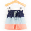 Sea Foam Color Block Swim Trunks, Green