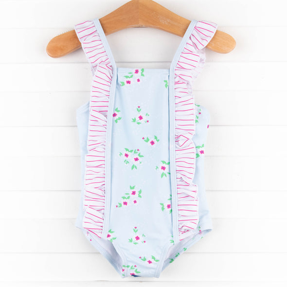 Petal Perfection One Piece, Blue