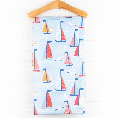 Sea Breeze and Sails Beach Towel, Blue