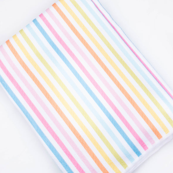 Sorbet Striped Beach Towel, Pink