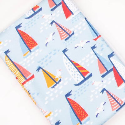 Sea Breeze and Sails Beach Towel, Blue