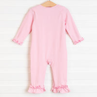 Ghoul Friend Applique Romper, Pink