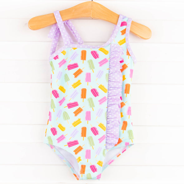 Poolside Popsicles One Piece, Blue