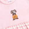 Halloween Puppy Applique Dress, Pink