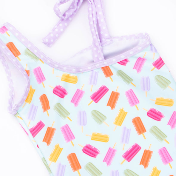 Poolside Popsicles One Piece, Blue