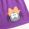 Spooky Spider Applique Dress, Purple