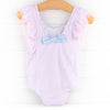 Rose Stripe One Piece, PInk