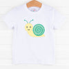 Sweet Snail Applique Shirt, White