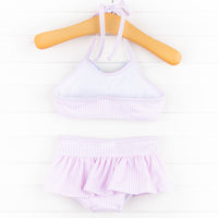 Rose Stripe Bikini, Pink