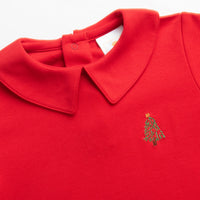 Wrenn Pima Romper, Red