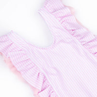 Rose Stripe One Piece, PInk