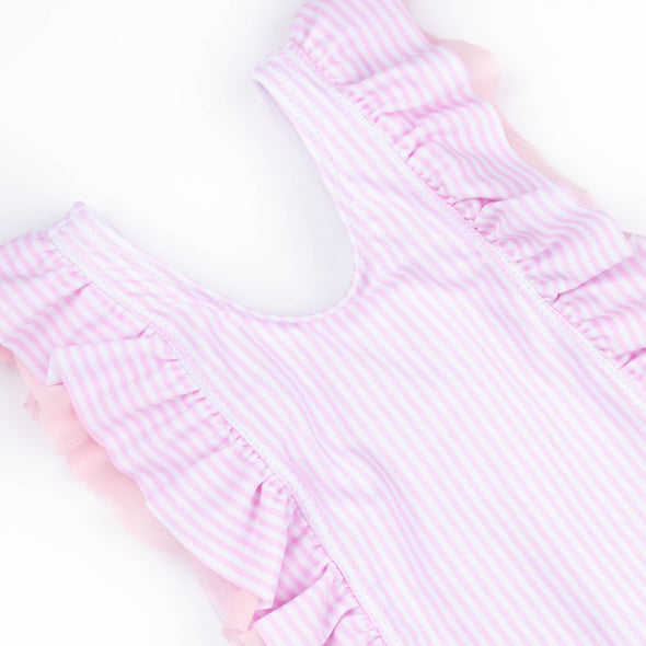 Rose Stripe One Piece, PInk