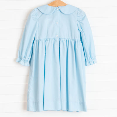 Rose-y Cheeks Smocked Dress, Blue